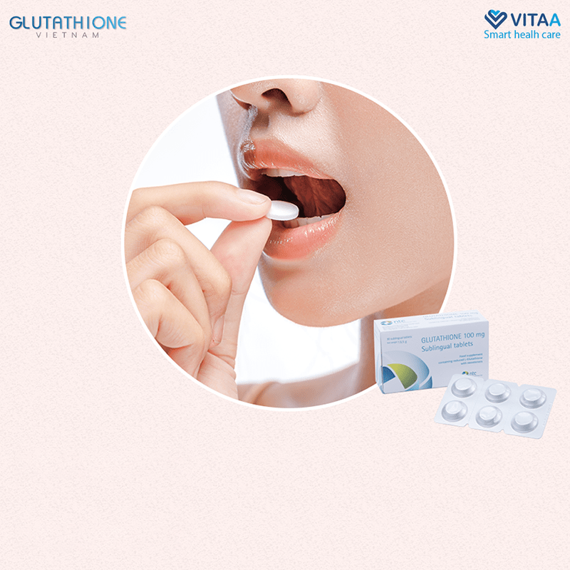 Viên ngậm dưới lưỡi Glutathione hỗ trợ chữa trị nám nội tiết hiệu quả